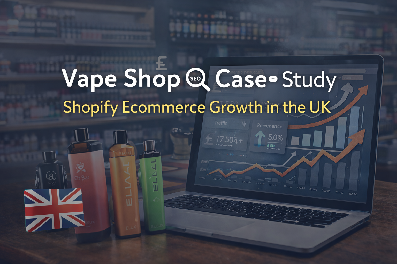 Vape Shop SEO Case Study, Scaling a Shopify Ecommerce Vape Brand in the UK