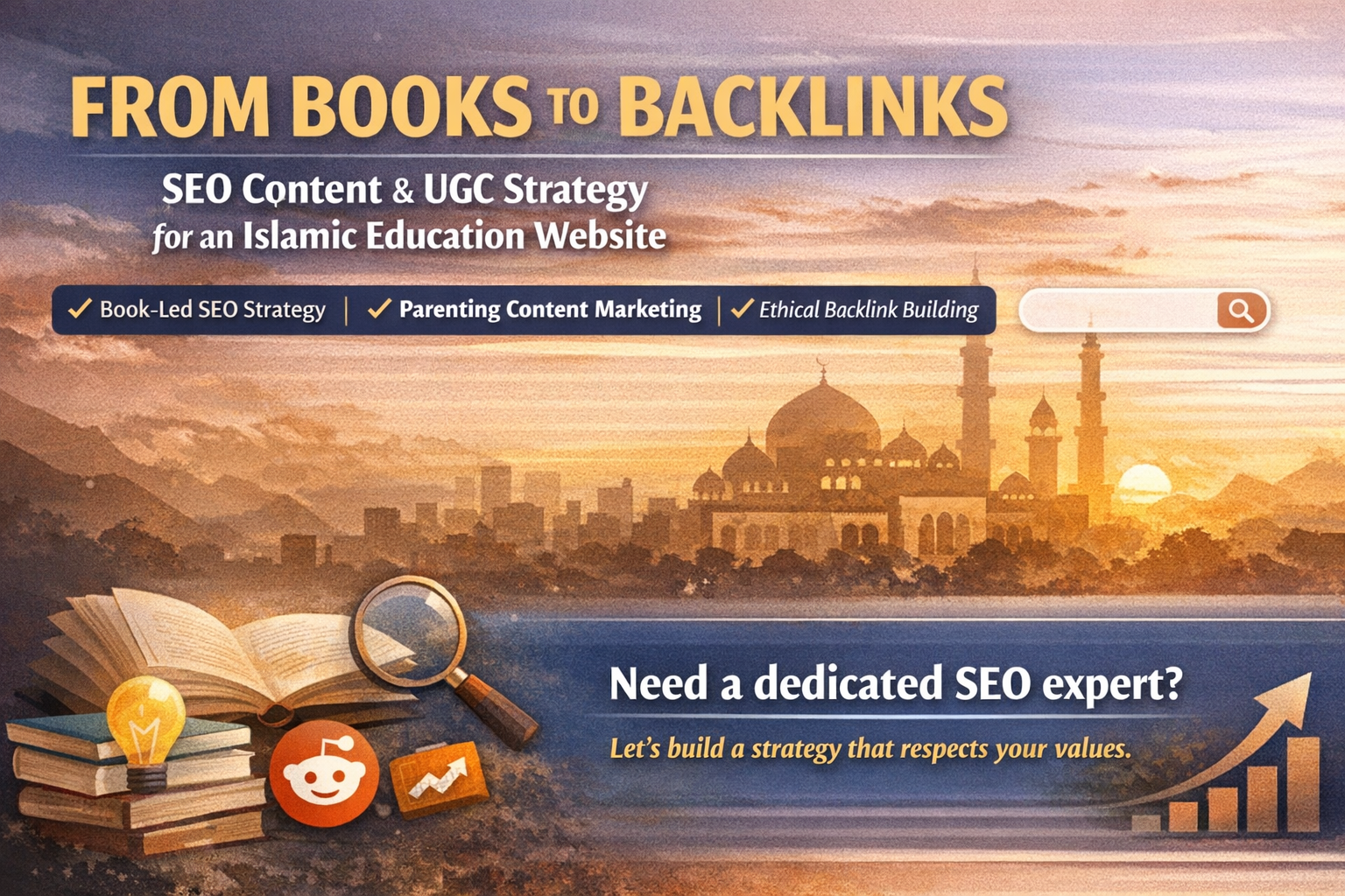 From Books to Backlinks: SEO Content & UGC Strategy for an Islamic Education Website